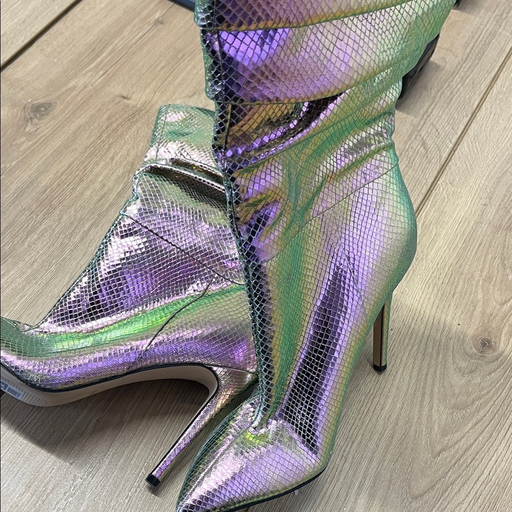Nine West Iridescent Heeled Boots - Picture 9 of 9